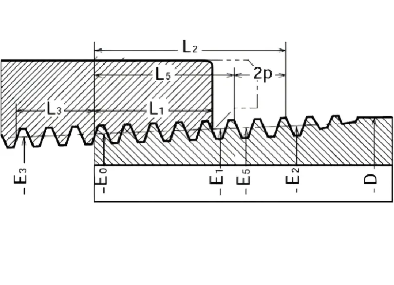 NPT U.S. standard 60 degree tapered pipe threads